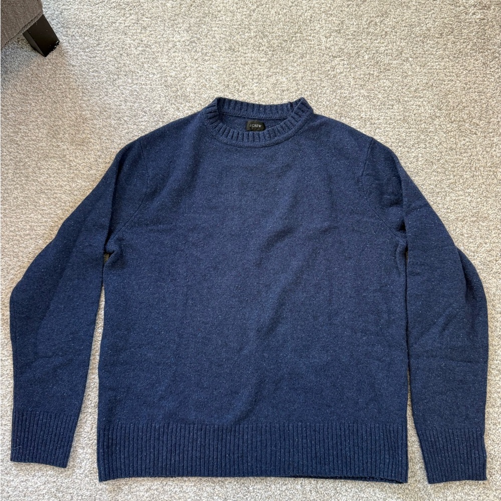 J. Crew Men's Deep Blue Crewneck Sweater